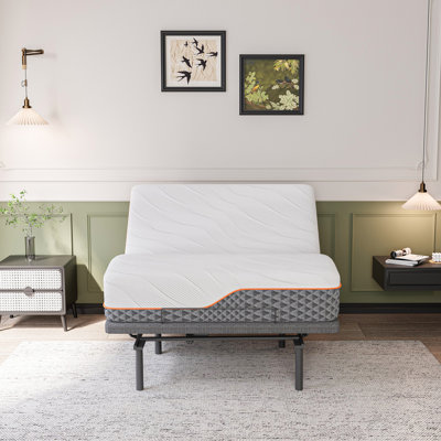 Lit réglable avec massage, matelas de 14 po inclus, E3100