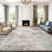 Modern Abstract Non Slip Washable Area Rug(Brown)-69700134