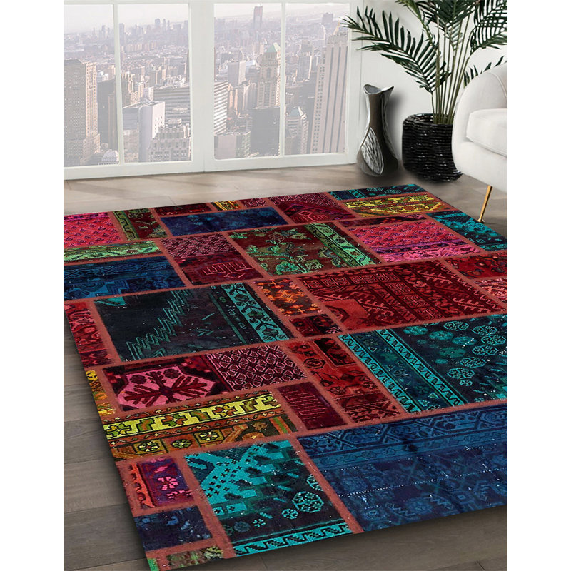 Tapis abstrait 5649, Carré 7 pi
