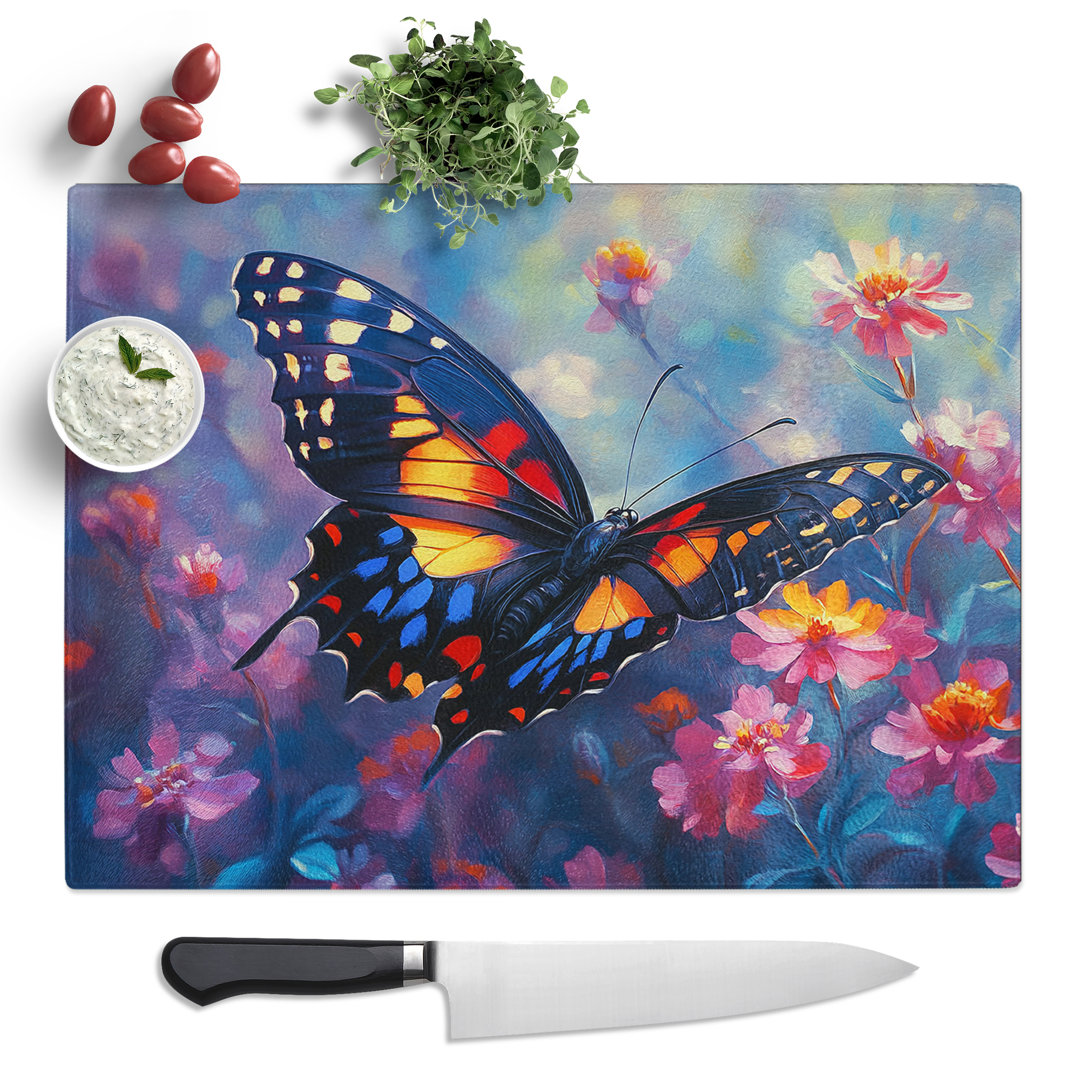 Butterfly Vol.6  Glass Chopping Board