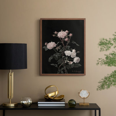Impression florale vintage encadrée Lxxxi - bois massif