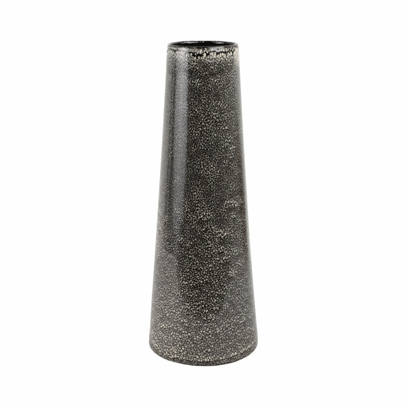 Ceramic Vase With Textured Two-Tone Design, 19.5" H x 7" W x 7" D