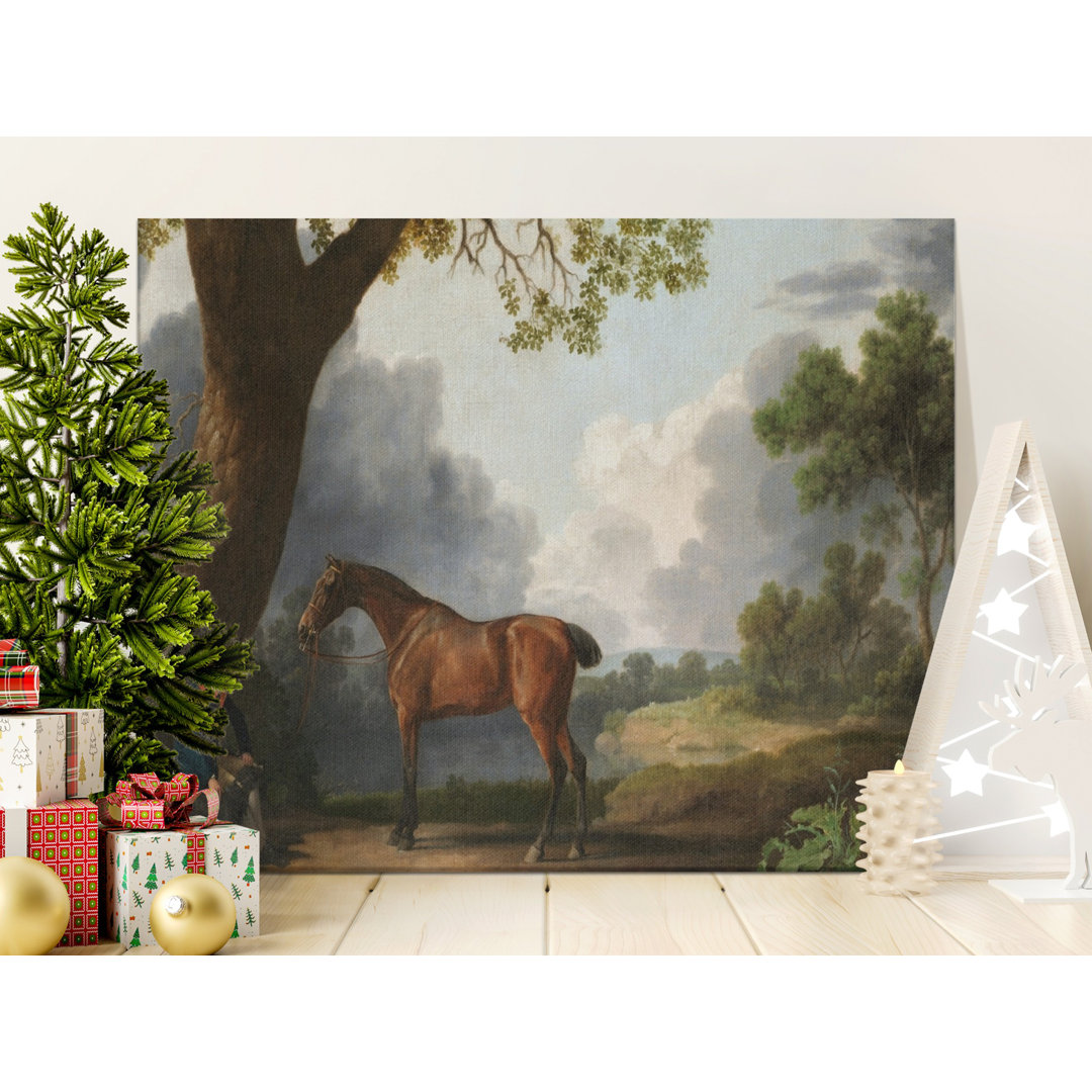 Horse Canvas Wall Art, Man Dog Landscape Painting, Gallery Wrapped Canvas Print, Ready to Hang, Archival Inks, Home Decor, Statement Piece
