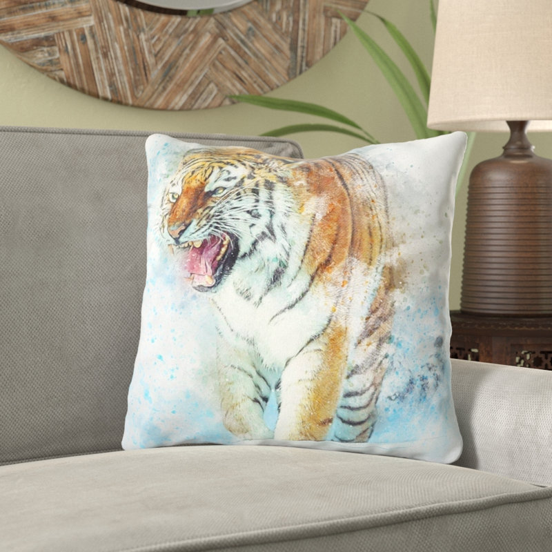 Coussin tiger Eirwen, Microsuède, Intérieur