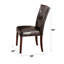 2 chaises d'appoint en cuir et finition noyer