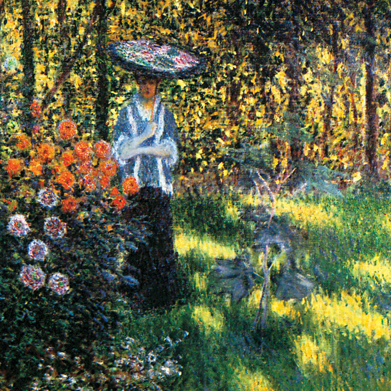 «Woman with a Parasol, 1875» par Claude Monet, reproduction d'art sur toile encadrée, H 29,75 po x l 37,25 po x P 1,875 po