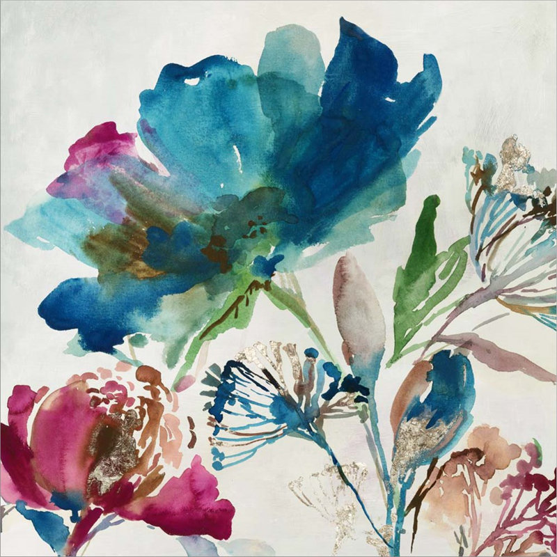 «Blossoming II» par Asia Jensen - reproduction d'art sur toile tendue, H 24 po x l 24 po x P 1,5 po