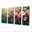 Calumet - pivoines - art mural traditionnel pour le salon, 4 pièces-1403036225