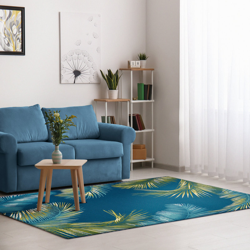 Shira Floral Indoor / Outdoor Rug, Rectangle 3'3" x 4'11"