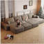 Canapé de 135 po pour canapé modulaire de 6 po, 6 pièces, sans assemblage, chameau (tissu en velours côtelé moelleux)-1415323214