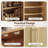 55" Modern Sideboard Cabinet with 4 Arched Doors，Fluted Sideboard Buffet Cabinet with Storage, for Kitchen, Living Room, Dining Room-1338792535
