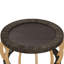 Table basse ronde en bois massif de 35,43 po avec pieds courbés et table d'appoint Boho pour la salle à manger-381891158