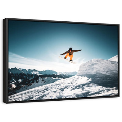 «Snowboarder In The Air», reproduction sur toile