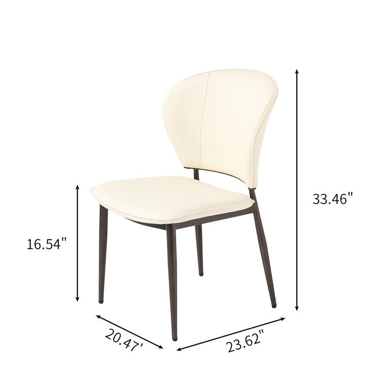 Chaise rembourrée avec pieds en métal