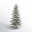 Flocked Modern Artificial Fir Christmas Tree Slim-72060311