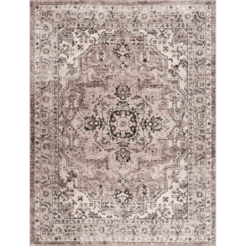 Tapis beige / brun Jascha, Rectangle 6 pi 7 po x 9 pi