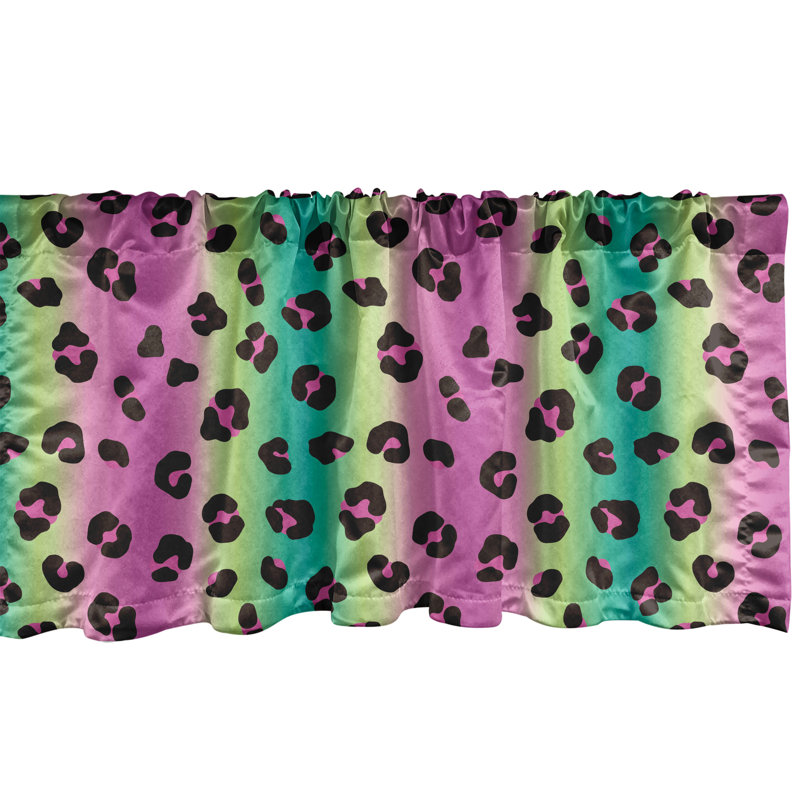 Multicolore motif cantonnière scintillante Ambesonne, L 54 po x L 12 po