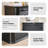 6 - Drawer 45.6''H Fluted Design Dresser Round Corner Cabinet-733933571
