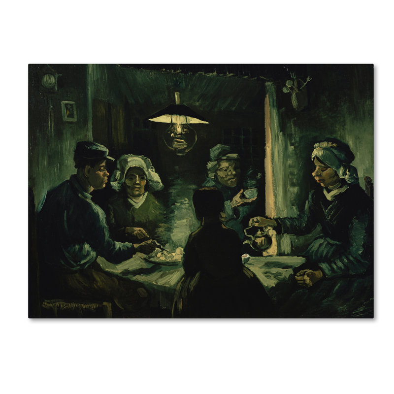« the patate eaters », reproduction sur toile tendue, H 35 po x l 47 po