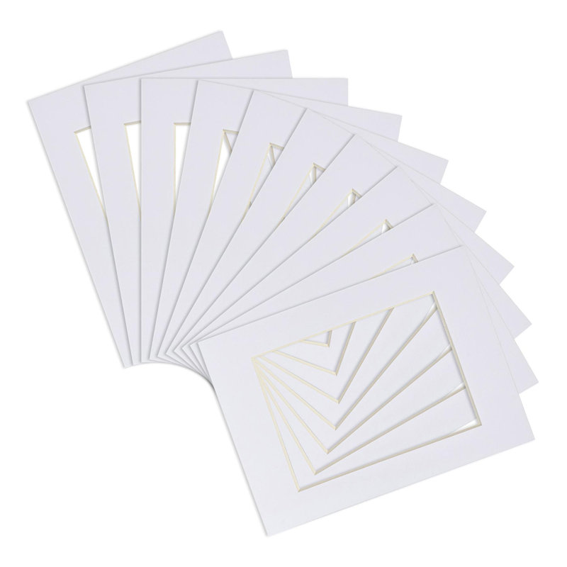 Nicola Spring - Picture Mounts, White, 17.5cm H x 12.5cm W x 0.2cm D