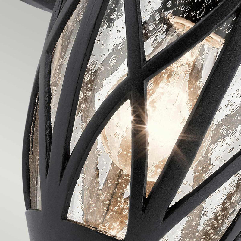 Farella Black Outdoor Wall Lantern, 47.8cm H x 20.8cm W x 27cm D
