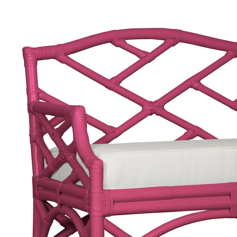 Banc en osier Chippendale, Rose millennial