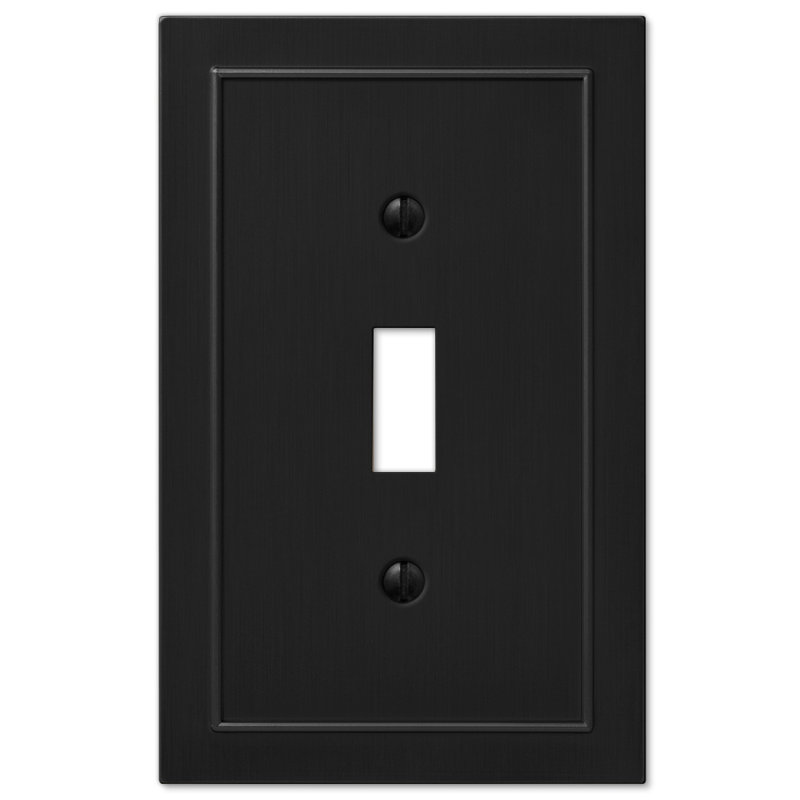 Bethany Black Metal Single Toggle Wall Plate