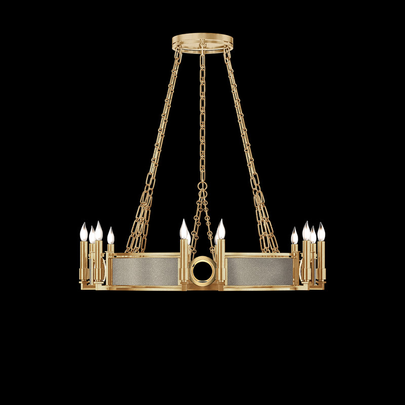 Mirage 12 - Light Chandelier, Coco/Gold/Brass