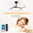 42" Retractable Ceiling Fan With Light And Remote, Quiet DC Motor Modern Ceiling Fan-2031645468