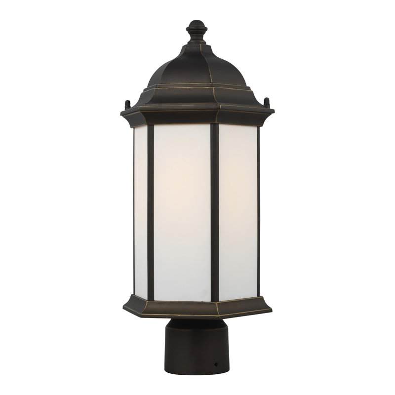 Lampadaire d'extérieur à une lumière Sevier , Bronze antique / givré, Bronze Antique