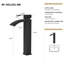 Robinet pour salle de bain à poignée simple 11,02 "avec bec central à arc, finition noir mat, teinture, corps en acier inoxydable, poignée à cartouche améliorée-121675745