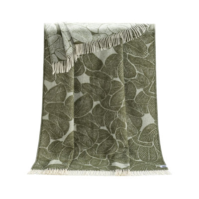 Green Leaves Recycled Merino Wool Throw