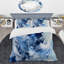 Ensemble de housse de couette Abstract Classic Blue Waves V - Fractals-107148045