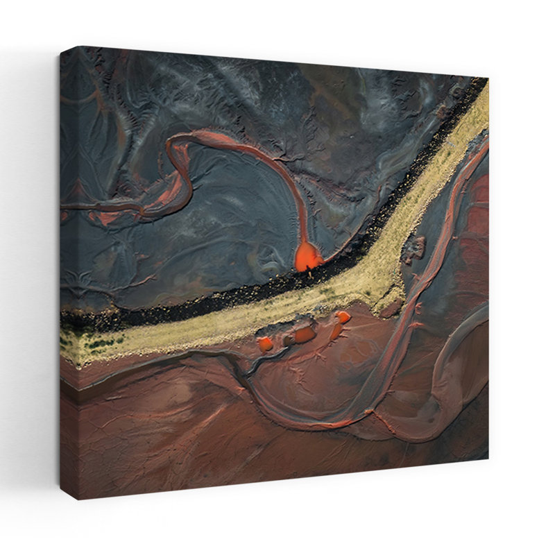 Art contemporain, art moderne abstrait, H 18 po x l 18 po