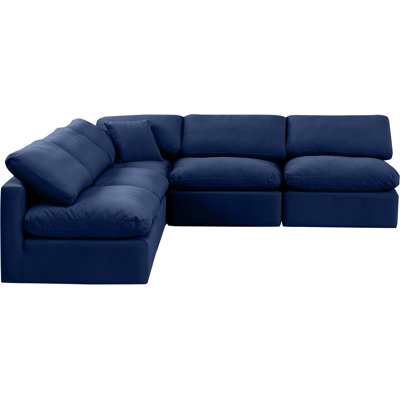Itala Velvet L-Shaped Sectional Reversible