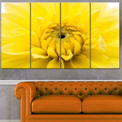 " Yellow Chrysanthemum Gold Flower " by Designart 4 - Pieces