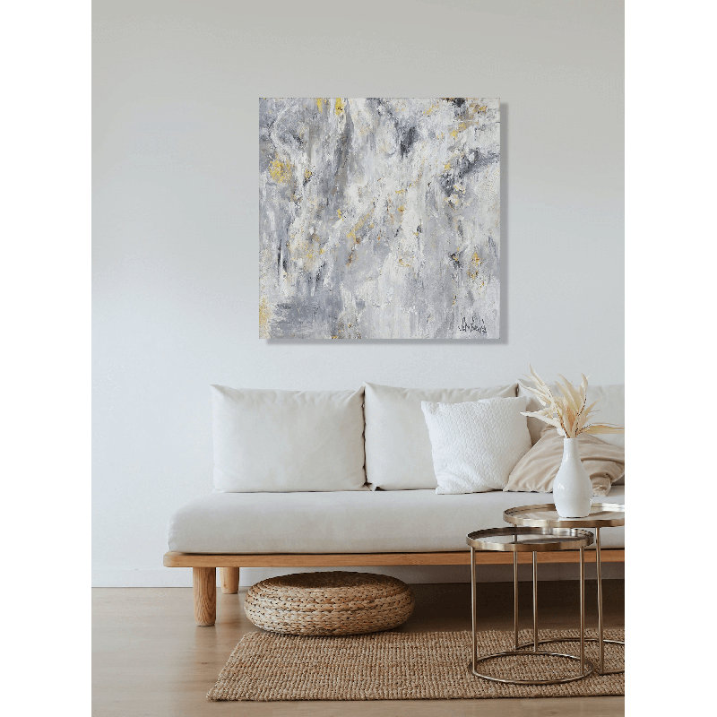 White Platinum Print by John Beard, 36" H x 36" W x 1.5" D, Unframed Canvas