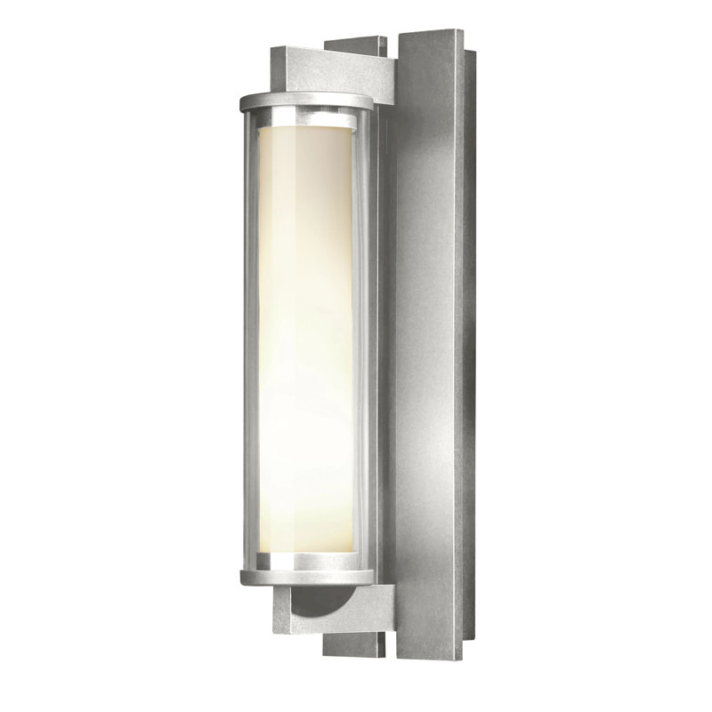 Fuse 1 - Bulb Outdoor Flush Mount, Coastal Burnished Steel, 17" H x 4.6" W x 6.4" D