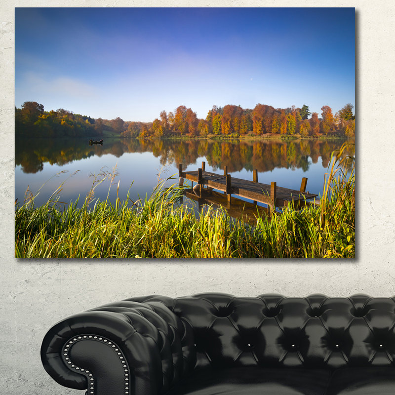 «Still Waters of Fall Lake», reproduction de photo sur toile tendue, H 8 po x l 12 po x P 1 po, Toile tendue