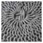 Grey Cotton Pouf Ottoman with Modern Geometric Design, 20-Inch Cube Footrest