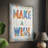 Make A Wish Framed Print - Solid Wood-1372584275