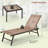 Outdoor Metal Chaise Lounge with Table-656384984