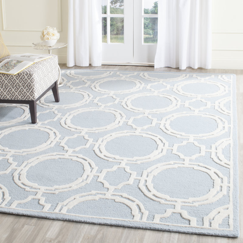 Cannen Cambridge Hand Tufted Wool Geometric Rug, Rectangle 8' x 10'