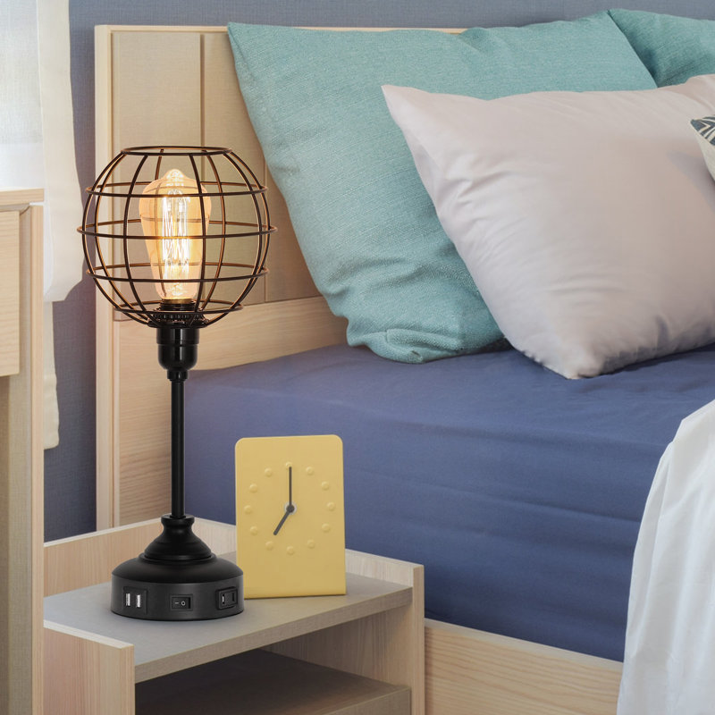 Abat-jour de lampe de bureau fonctionnel avec deux ports de charge USB