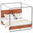 Upholstered Metal Canopy Bed-862300150-856990019