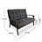 2 SEATER SOFA COUCH LOVESEAT WITH ARMREST
