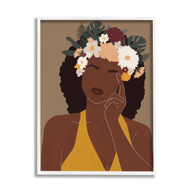 Femme méditant - Impression sur toile, Giclée encadrée blanc bord de mer, H 20 po x l 16 po