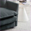 Canapé modulaire 2 places modulaire en L avec repose-pieds pour petits espaces, gris ardoise moderne | Chenille | Gris ardoise-1754036476