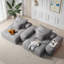 Canapé modulaire Boneless de 113 po, canapé 2 places en chenille scintillante avec 2 chaises et 4 coussins-346756635