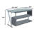 Evee Glass Top Metal Base Executive Desk